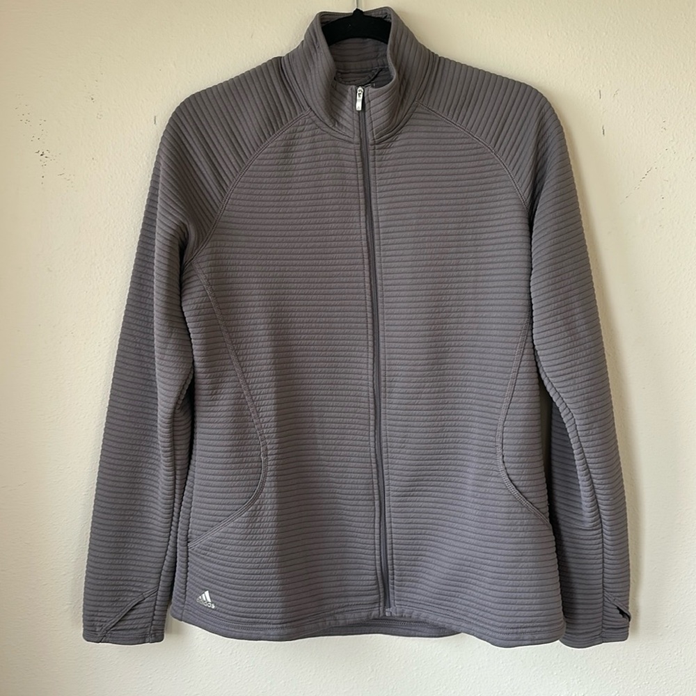 Grey Adidas Zip Up Golf Jacket